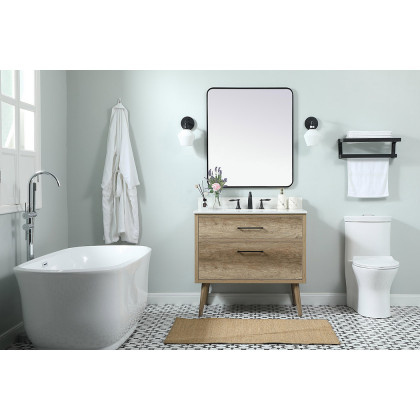 Elegant Bathroom Vanity - Natural Oak (VF41036NT-BS)