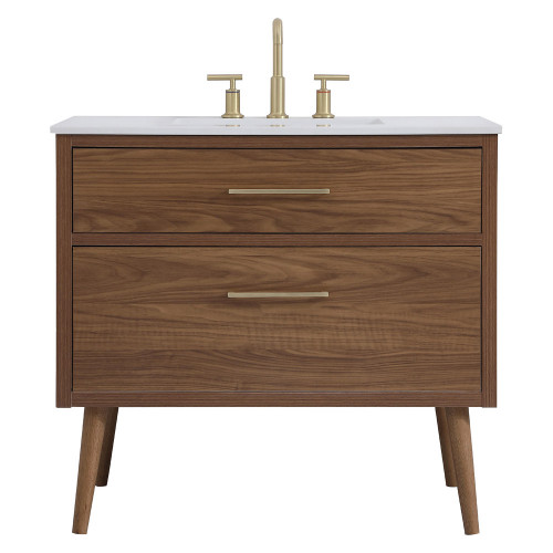 Elegant Bathroom Vanity - Walnut Brown (VF41036WB)