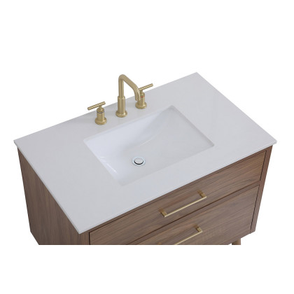 Elegant Bathroom Vanity - Walnut Brown (VF41036WB)