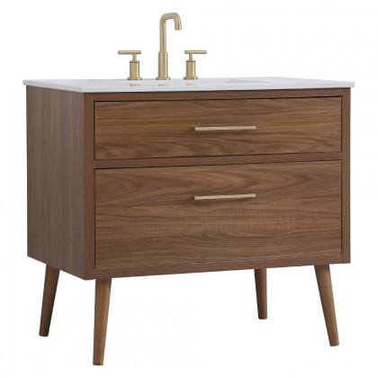 Elegant Bathroom Vanity - Walnut Brown (VF41036WB)