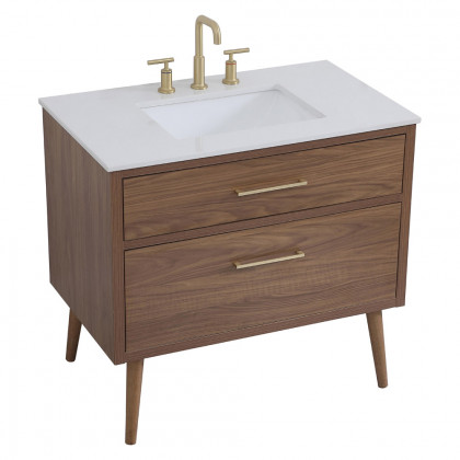Elegant Bathroom Vanity - Walnut Brown (VF41036WB)