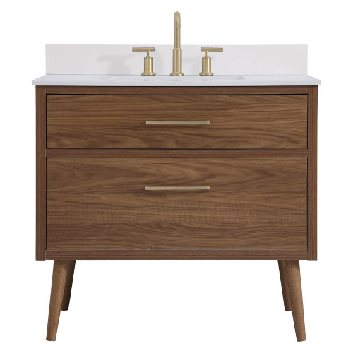 Elegant Bathroom Vanity - Walnut Brown (VF41036WB-BS)