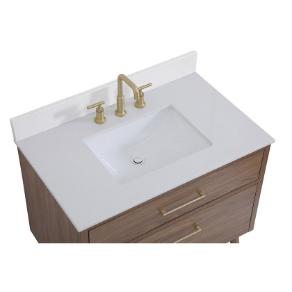 Elegant Bathroom Vanity - Walnut Brown (VF41036WB-BS)