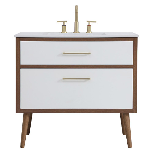 Elegant Bathroom Vanity - White (VF41036WH)