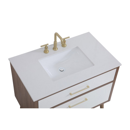 Elegant Bathroom Vanity - White (VF41036WH)
