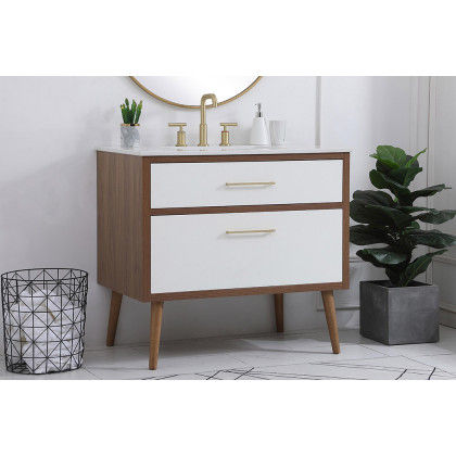 Elegant Bathroom Vanity - White (VF41036WH)