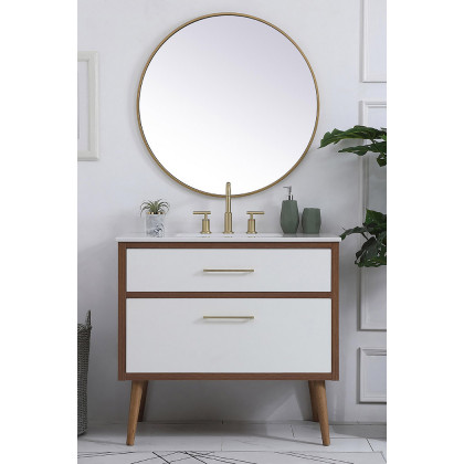 Elegant Bathroom Vanity - White (VF41036WH)