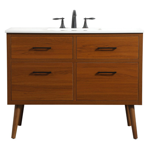 Elegant Bathroom Vanity - Teak (VF41042MTK)