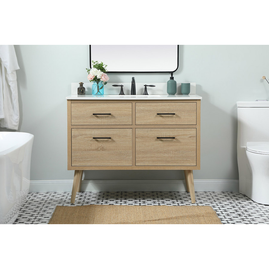 Elegant Bathroom Vanity - Mango Wood (VF41042MW-BS)