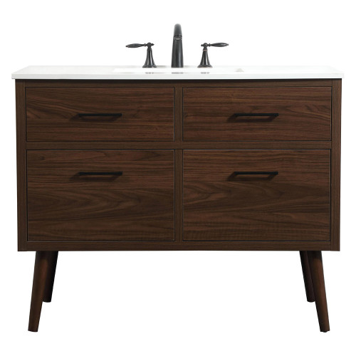 Elegant Bathroom Vanity - Walnut (VF41042MWT)