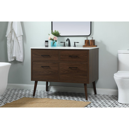 Elegant Bathroom Vanity - Walnut (VF41042MWT)