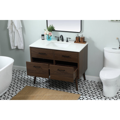 Elegant Bathroom Vanity - Walnut (VF41042MWT)