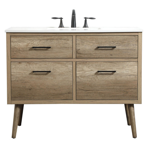Elegant Bathroom Vanity - Natural Oak (VF41042NT)