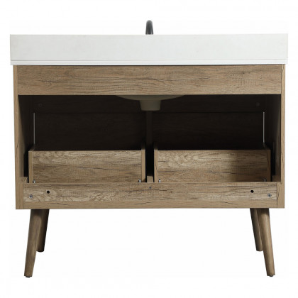 Elegant Bathroom Vanity - Natural Oak (VF41042NT-BS)