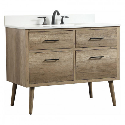 Elegant Bathroom Vanity - Natural Oak (VF41042NT-BS)