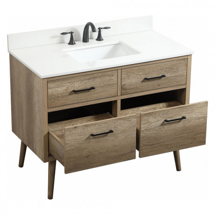 Elegant Bathroom Vanity - Natural Oak (VF41042NT-BS)