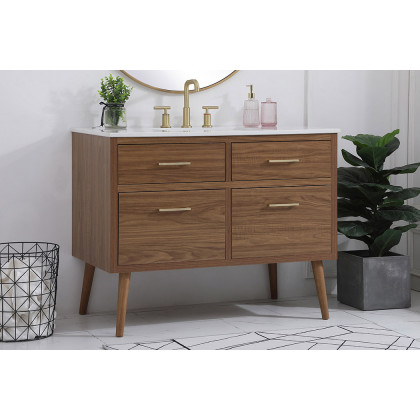 Elegant Bathroom Vanity - Walnut Brown (VF41042WB)
