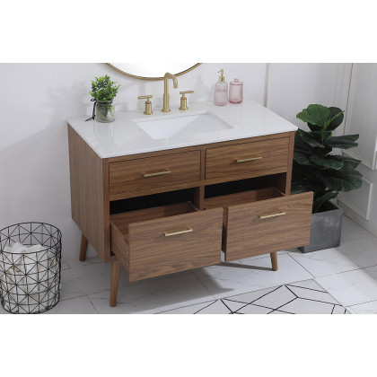 Elegant Bathroom Vanity - Walnut Brown (VF41042WB)