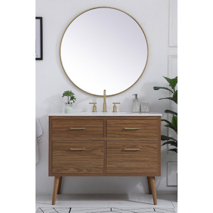 Elegant Bathroom Vanity - Walnut Brown (VF41042WB)