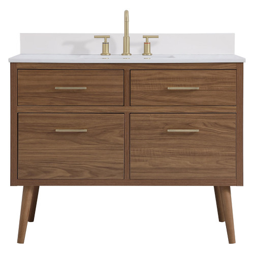 Elegant Bathroom Vanity - Walnut Brown (VF41042WB-BS)
