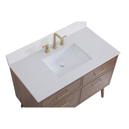 Elegant Bathroom Vanity - Walnut Brown (VF41042WB-BS)