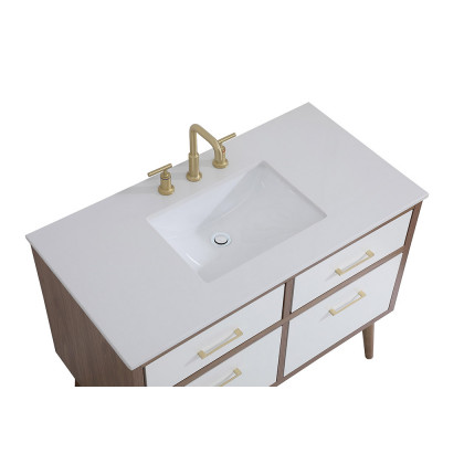 Elegant Bathroom Vanity - White (VF41042WH)