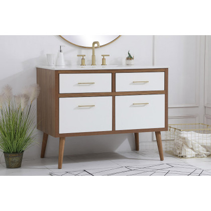 Elegant Bathroom Vanity - White (VF41042WH)