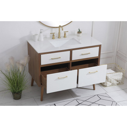 Elegant Bathroom Vanity - White (VF41042WH)