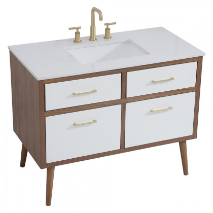 Elegant Bathroom Vanity - White (VF41042WH)