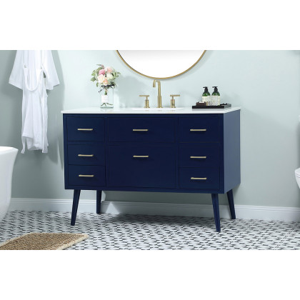 Elegant Bathroom Vanity - Blue (VF41048MBL)