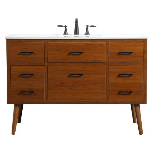 Elegant Bathroom Vanity - Teak (VF41048MTK)