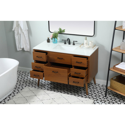 Elegant Bathroom Vanity - Teak (VF41048MTK)