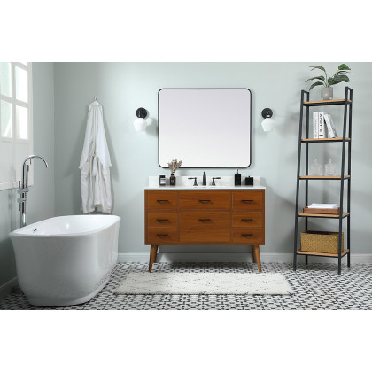 Elegant Bathroom Vanity - Teak (VF41048MTK-BS)