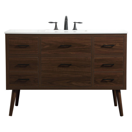 Elegant Bathroom Vanity - Walnut (VF41048MWT)