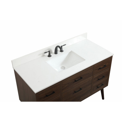 Elegant Bathroom Vanity - Walnut (VF41048MWT-BS)