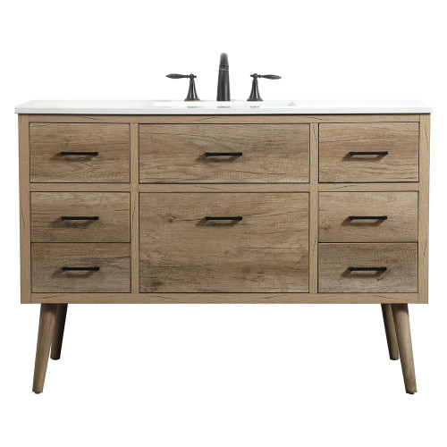 Elegant Bathroom Vanity - Natural Oak (VF41048NT)