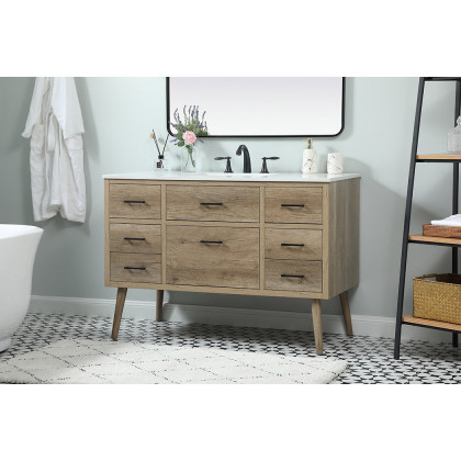 Elegant Bathroom Vanity - Natural Oak (VF41048NT)