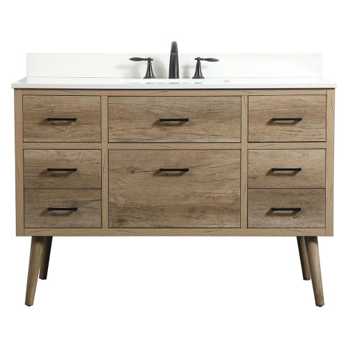 Elegant Bathroom Vanity - Natural Oak (VF41048NT-BS)