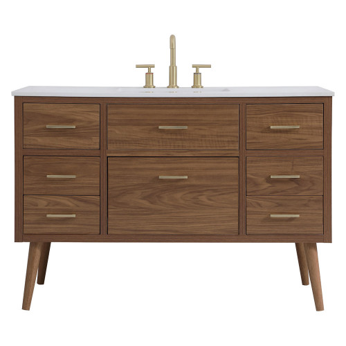 Elegant Bathroom Vanity - Walnut Brown (VF41048WB)