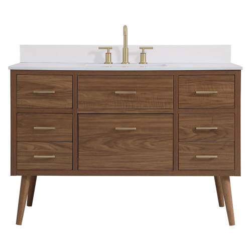 Elegant Bathroom Vanity - Walnut Brown (VF41048WB-BS)