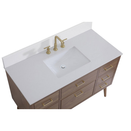 Elegant Bathroom Vanity - Walnut Brown (VF41048WB-BS)