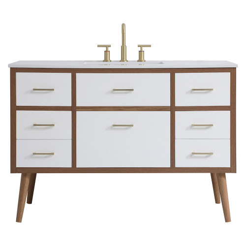 Elegant Bathroom Vanity - White (VF41048WH)