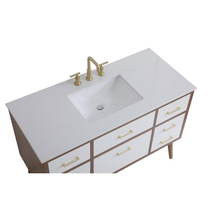 Elegant Bathroom Vanity - White (VF41048WH)