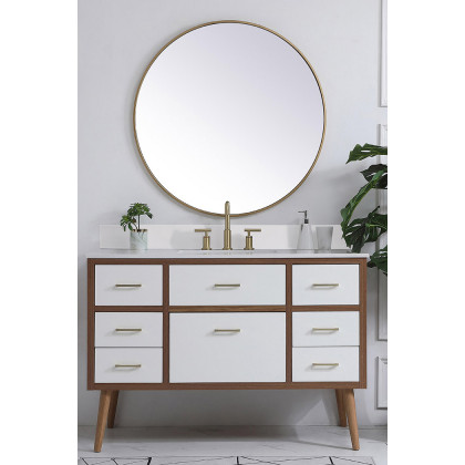Elegant Bathroom Vanity - White (VF41048WH-BS)