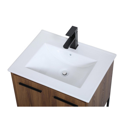 Elegant Bathroom Vanity - Walnut Brown, L 24" (VF42024WB)