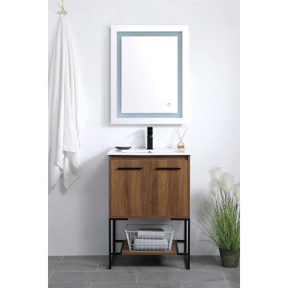 Elegant Bathroom Vanity - Walnut Brown, L 24" (VF42024WB)