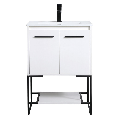 Elegant Bathroom Vanity - White, L 24" (VF42024WH)