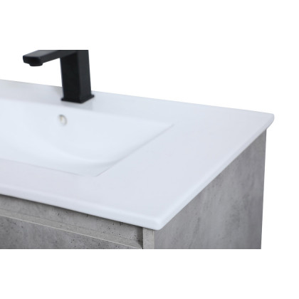 Elegant Bathroom Vanity - Concrete Gray, L 30" (VF42030CG)