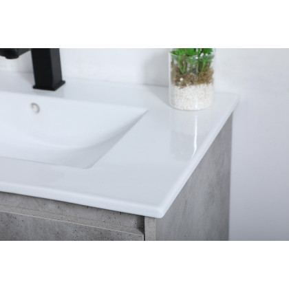 Elegant Bathroom Vanity - Concrete Gray, L 30" (VF42030CG)
