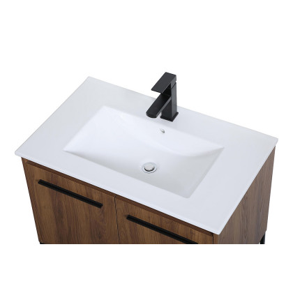 Elegant Bathroom Vanity - Walnut Brown, L 30" (VF42030WB)